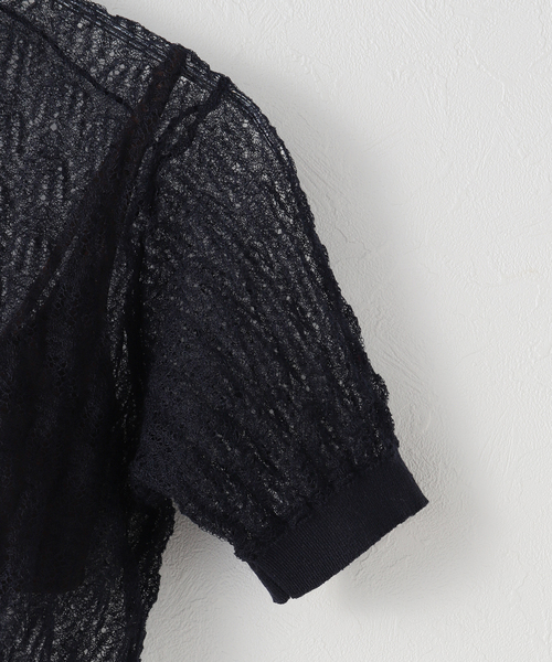tシャツ NICENICE MOMENT/ナイスナイスモーメント LACE KNIT TOP カットソー NNM1-25SS-004 レディース NICENICE MOMENT/ナイスナイスモーメント LACE KNIT TOP