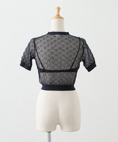 tシャツ NICENICE MOMENT/ナイスナイスモーメント LACE KNIT TOP カットソー NNM1-25SS-004 レディース IENA tシャツ NICENICE MOMENT/ナイスナイスモーメント LACE