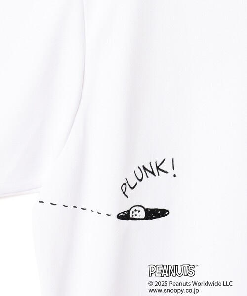 新品 ビームスゴルフ PEANUTS スヌーピー PLUNK！ポロシャツ 白 L BEAMS GOLF（ビームス ゴルフ）〈MEN〉PEANUTS スヌーピー PLUNK