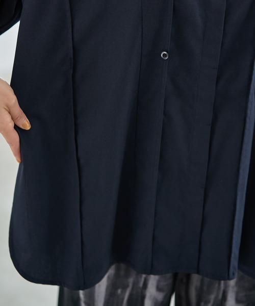 ブラウス シャツ 「LUXE」形が変わるシャツ生地プルオーバー レディース STYLE DELI ブラウス シャツ 「LUXE」形が変わるシャツ生地プル
