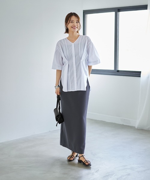 STYLE DELI ブラウス シャツ 「LUXE」形が変わるシャツ生地プル