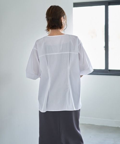 STYLE DELI ブラウス シャツ 「LUXE」形が変わるシャツ生地プル
