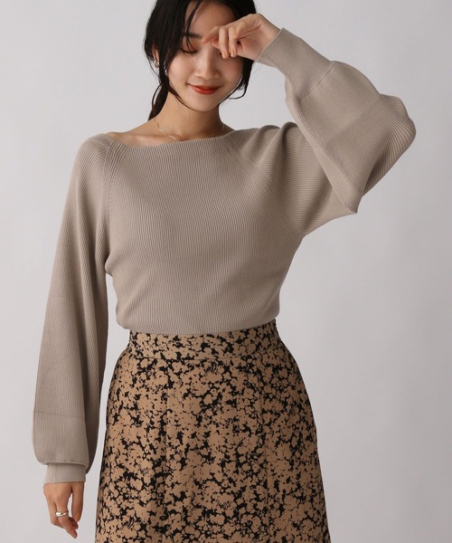 「A part by」 長袖ニット FREE ブルー レディース_画像5