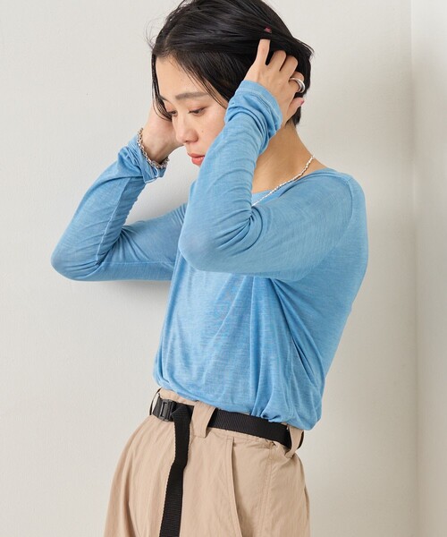 BASERANGE 「BASERANGE」 長袖カットソー SMALL ブルー