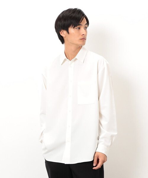 COMME CA ISM（コムサイズム） シャツ ウールライク ショートポイント