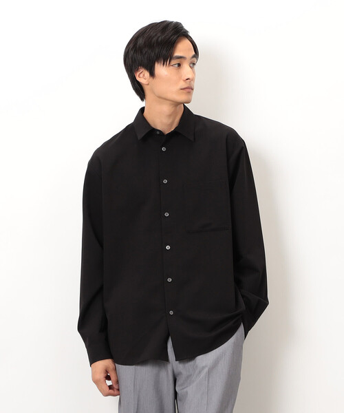 COMME CA ISM（コムサイズム） シャツ ウールライク ショートポイント