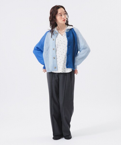 即完　美品　beams モヘアカーディガン BEAMS BOY カーディガン モヘア クレイジー レディース