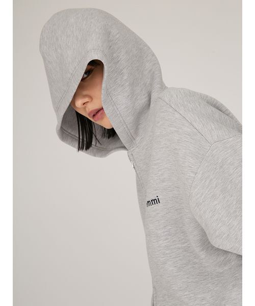 emmi パーカー emmiロゴジップアップダンボールフーディ レディース