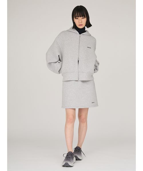 emmi パーカー emmiロゴジップアップダンボールフーディ レディース
