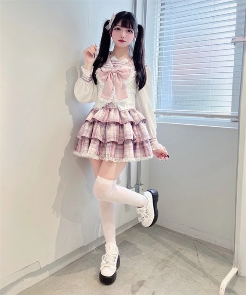Ank Rouge（アンクルージュ） ブラウス シャツ ネコのJK制服TOPS 