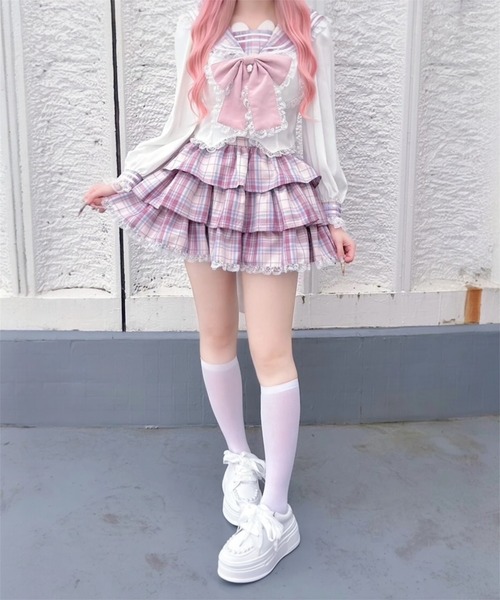 Ank Rouge（アンクルージュ） ブラウス シャツ ネコのJK制服TOPS 