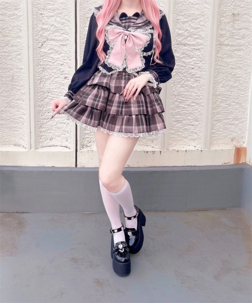 Ank Rouge（アンクルージュ） ブラウス シャツ ネコのJK制服TOPS 