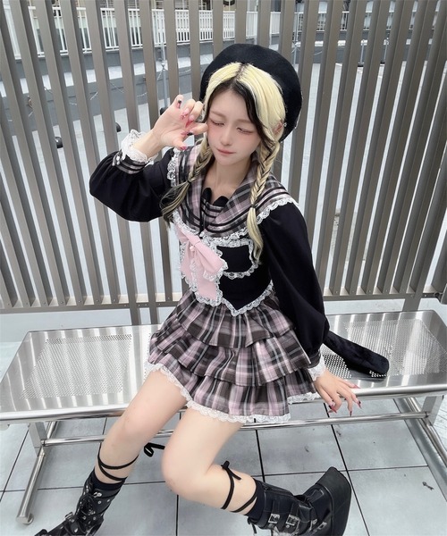 Ank Rouge（アンクルージュ） ブラウス シャツ ネコのJK制服TOPS 