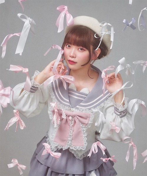 Ank Rouge（アンクルージュ） ブラウス シャツ ネコのJK制服TOPS 