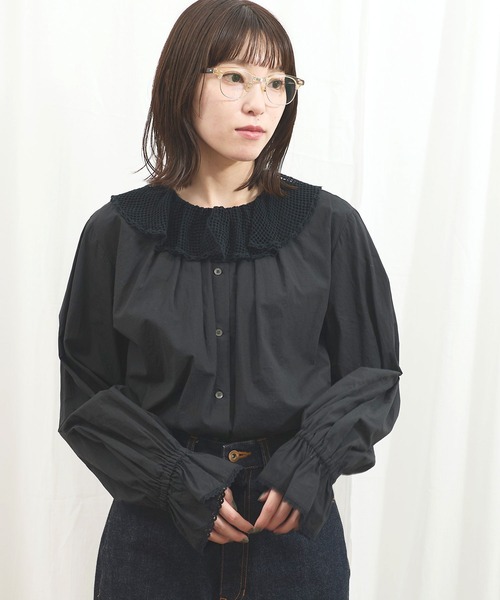 トップス figlondon Kitty blouse fig London（フィグロンドン） ブラウス シャツ Kitty blouse