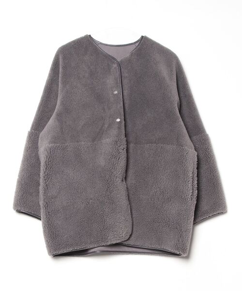UNITED ARROWS　ノーカラーコート BEAUTY＆YOUTH UNITED ARROWS ノーカラーコート FREE グレー