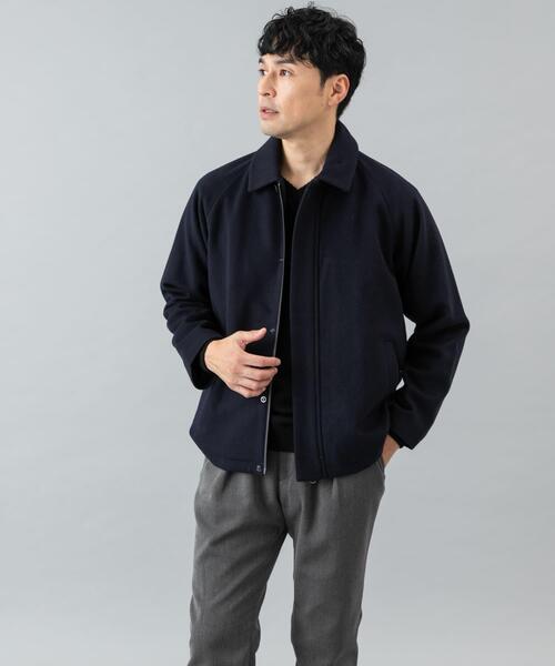 アーバンリサーチロッソ スプリングMA-1ブルゾン ダブルジップ ネイビー URBAN RESEARCH ROSSO MEN ブルゾン アウター スーパー100 ショート