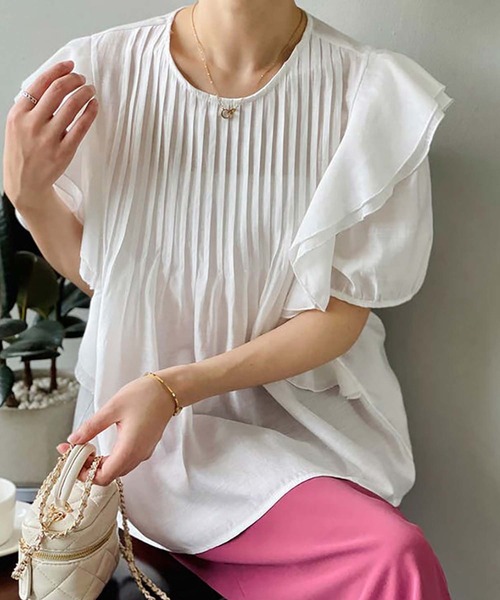 「Girly Doll」 「Doula Doula」半袖ブラウス F パープル レディース_画像2