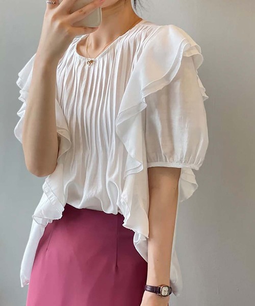 「Girly Doll」 「Doula Doula」半袖ブラウス F パープル レディース_画像3