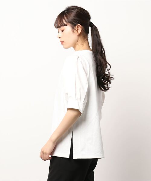 「FIL DE FER」 7分袖カットソー FREE グレー レディース_画像4