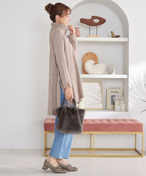 Tiaclasse ハンドバッグ 三つ編みハンドルファーバッグ : ZOZOTOWN