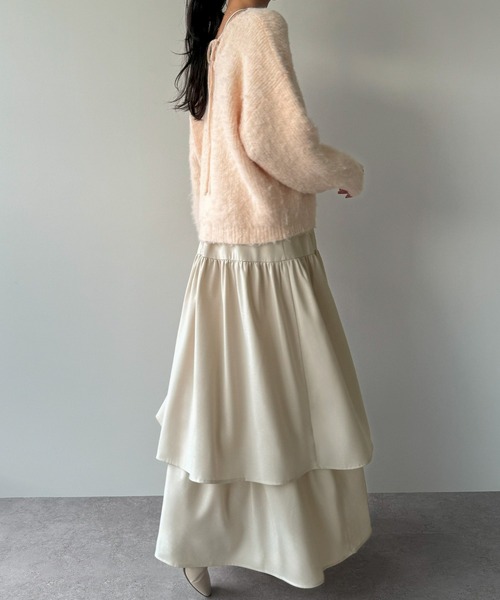 「JUNOAH」 キャミソールワンピース LARGE グレー レディース_画像7