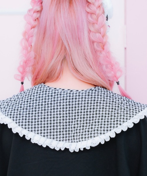 めい様 ♡いちごつけ襟♡ mine》キルティングチェック付け襟- LAFARY ONLINE