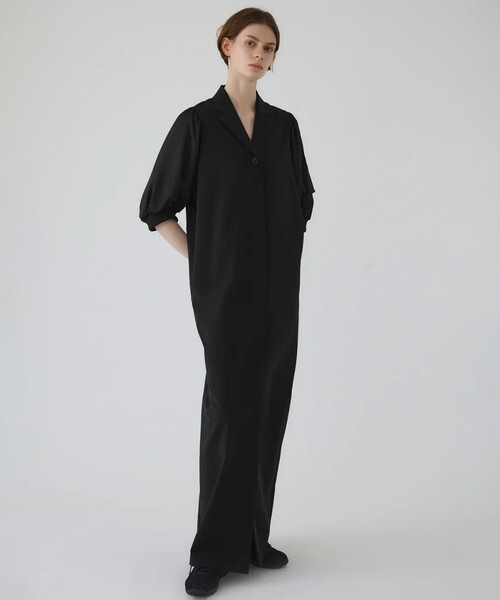 【B】RIM.ARK シャツワンピース ブラック RIM.ARK ワンピース 「RIM.ARK/リムアーク」MA-1 sleeve H/S OP/エム