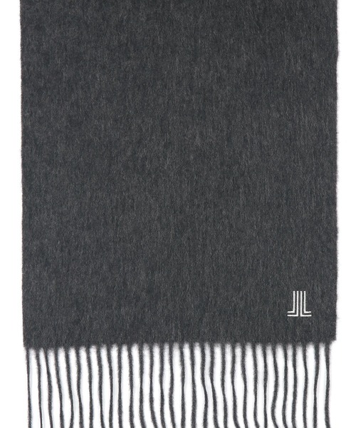 LANVIN en Bleu マフラー ワンポイントロゴ カシミヤマフラー メンズ