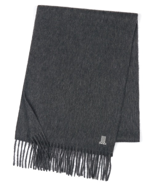 LANVIN en Bleu マフラー ワンポイントロゴ カシミヤマフラー メンズ