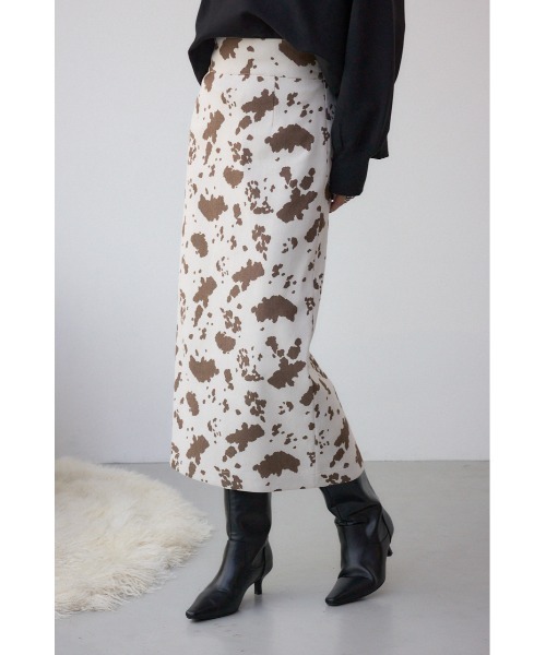 AZUL BY MOUSSY（アズールバイマウジー） スカート カウ柄ジャガード