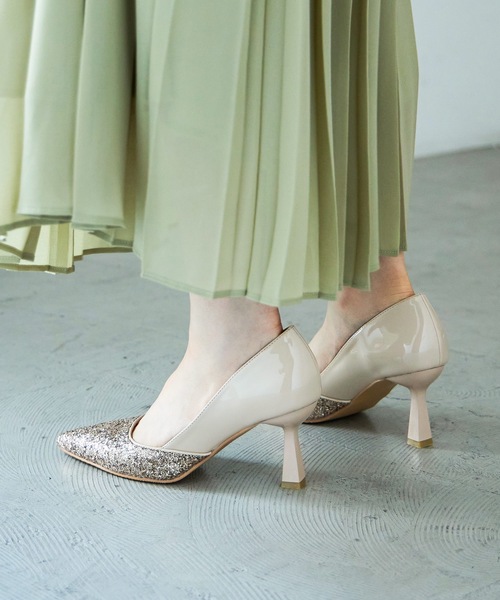 「niana」 パンプス 38(24) シルバー レディース_画像4