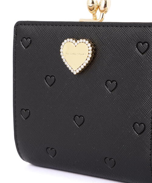 訳あり新品 ジルスチュアート 二つ折り財布 コンパクト財布 ハート 黒 JILL by JILL STUART（ジルバイジルスチュアート） 二つ折り 二つ折り