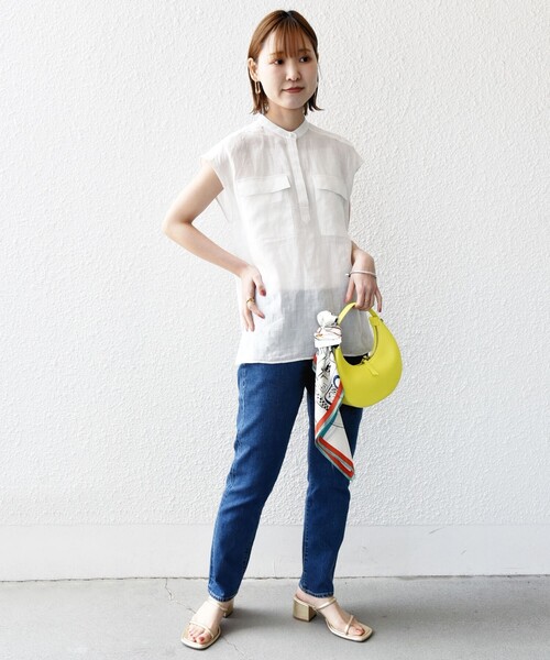「SHIPS」 デニムパンツ X-SMALL コバルトブルー レディース_画像4