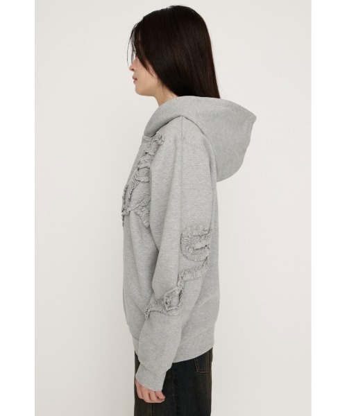 SLY（スライ） パーカー FRILL ZIP UP HOODIE フリルジップアップ