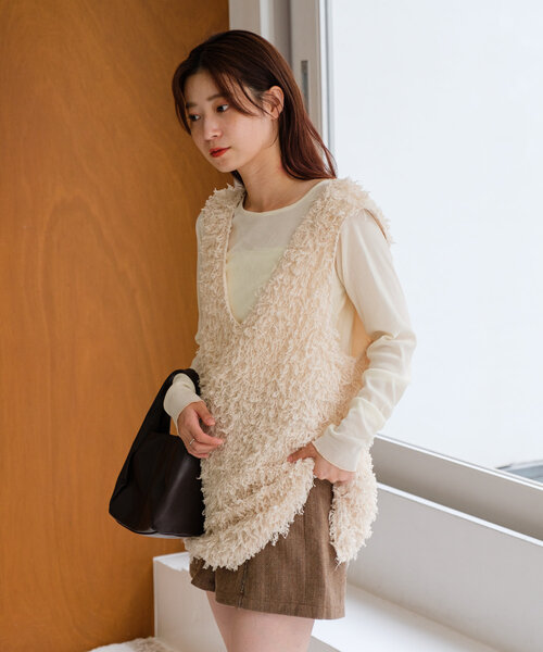 Kastane（カスタネ） ベスト FREE アイボリー レディース : ZOZOTOWN