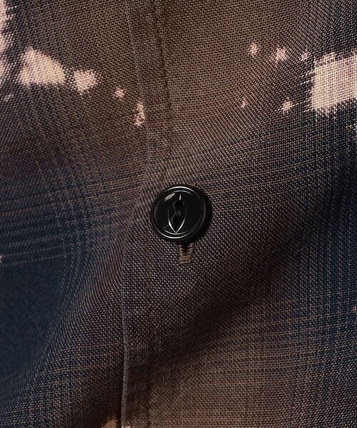 BEAMS（ビームス） シャツ ブリーチ オンブレ オープンカラーシャツ