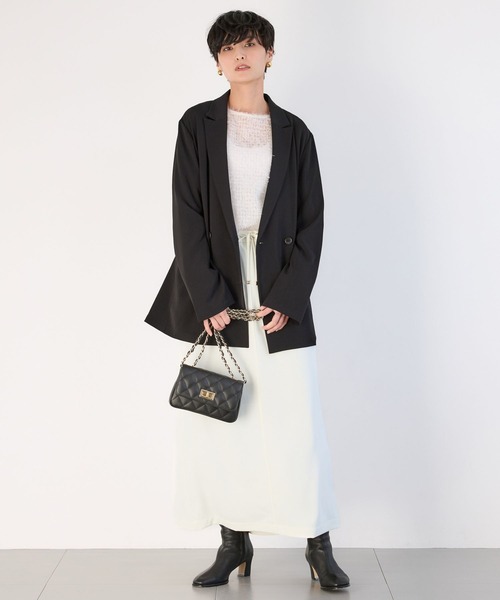 美品BARNYARDSTORM ダブルクロスジャケット　ブラック　１サイズ 美品BARNYARDSTORM ダブルクロスジャケット ブラック 1サイズ