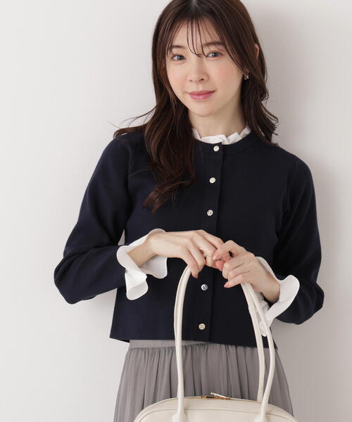 PROPORTION BODY DRESSING フリルショートカーディガン PROPORTION BODY DRESSING（プロポーションボディドレッシング