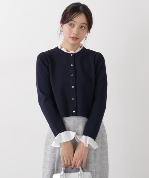 PROPORTION BODY DRESSING フリルショートカーディガン PROPORTION BODY DRESSING（プロポーションボディドレッシング