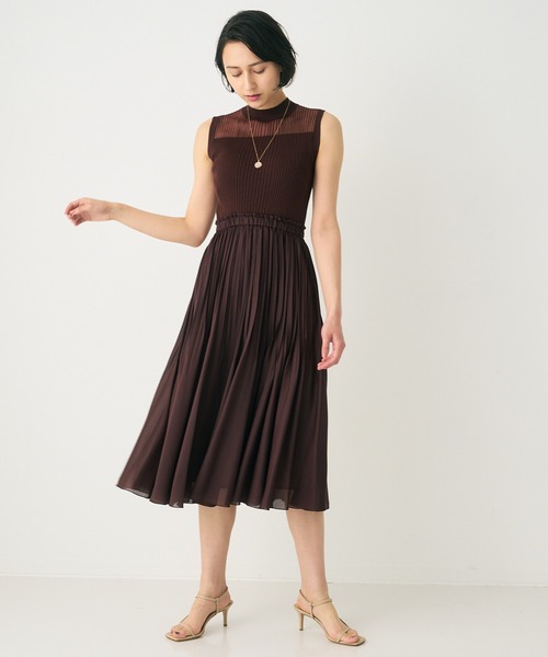 「ANAYI」 ドッキングワンピース 36 ライトブルー レディース_画像4