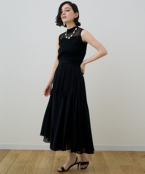 「ANAYI」 ドッキングワンピース 36 ライトブルー レディース_画像6