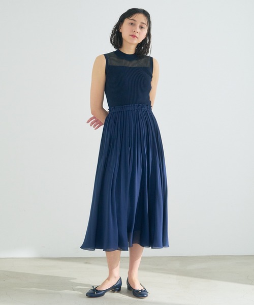 「ANAYI」 ドッキングワンピース 36 ライトブルー レディース_画像7