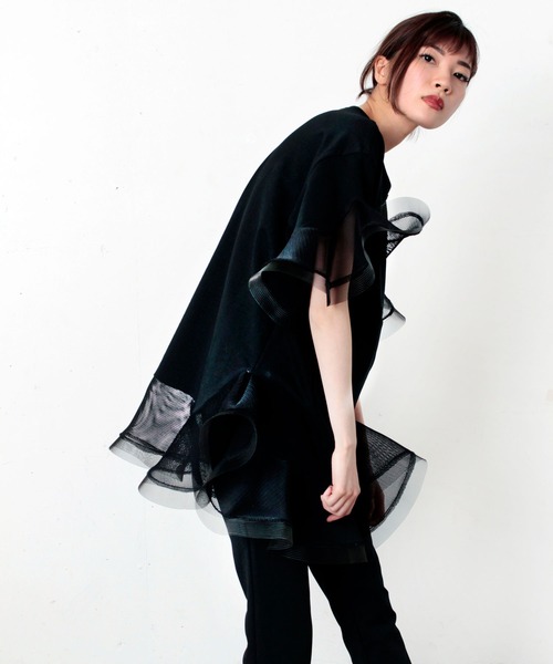 「FLUMOR」 スウェットカットソー 38 ホワイト レディース_画像3