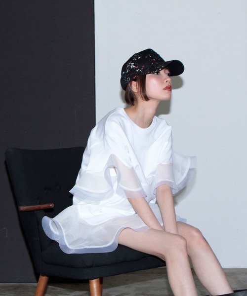 「FLUMOR」 スウェットカットソー 38 ホワイト レディース_画像8