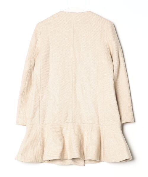 「Danny&Anne」 ノーカラーコート SMALL ベージュ レディース_画像2