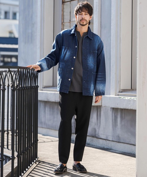 極美品 10YC デニムジャケット M 日本製 カバーオール ジャケット 濃紺 JAPAN BLUE JEANS（ジャパンブルージーンズ） カバーオール インディゴ