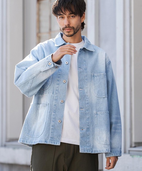 カンビオ　Cambio デニムジャケット カバーオール　sizeS CAMBIO(カンビオ)】ラグランスリーブデニムカバーオール(CMB-R0149