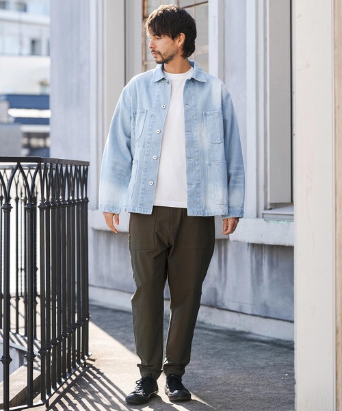Levi's workwear デニム　カバーオール　M CAMBIO（カンビオ） カバーオール mj11366- ブラスト加工デニム