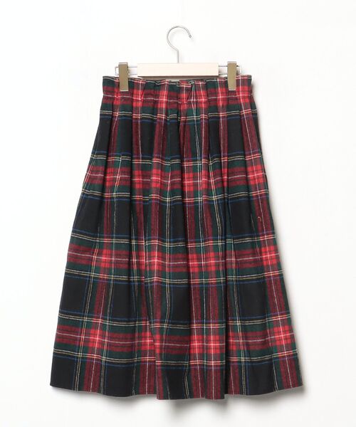 「O'NEIL of DUBLIN」 チェック柄ロングスカート US 8 レッド レディース_画像2